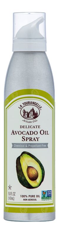 La Tourangelle, Avocado Oil Spray, Handcrafted from Premium Avocados, Great for Cooking, Butter Substitute, and Skin and Hair Care, Spray Cooking and Grilling Oil, 5 fl oz
