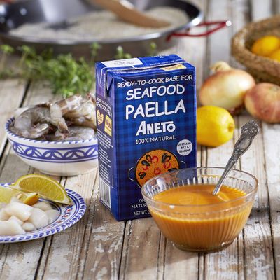 Aneto Seafood Paella Cooking Base Broth, 33.83 Fluid Ounce