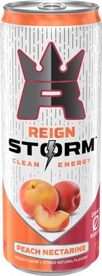 REIGN Storm, Peach Nectarine, Fitness &amp; Wellness Energy Drink, 12 Fl Oz (Pack of 12)