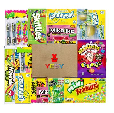 Sour Candy Box Bulk Sour Candy Variety Pack  Individually Wrapped Super Sour Favorites  Sour Candy Mix with Sour Skittles WarHeads Sour Patch Kids Lemonhead and More  30 Count for Kids and Adults