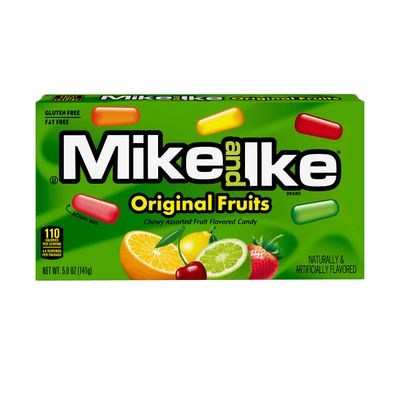 Mike and Ike Candy, Original Fruits, 5oz Theater Box, Pack of 12