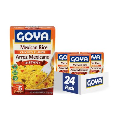 Goya Foods Instant Mexican Rice, Chicken Flavor, 6 Ounce (Pack of 24)