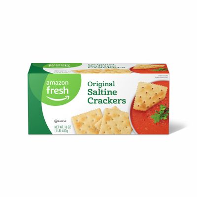 Amazon Saver, Saltine Crackers, 16 Oz (Previously Happy Belly, Packaging May Vary)