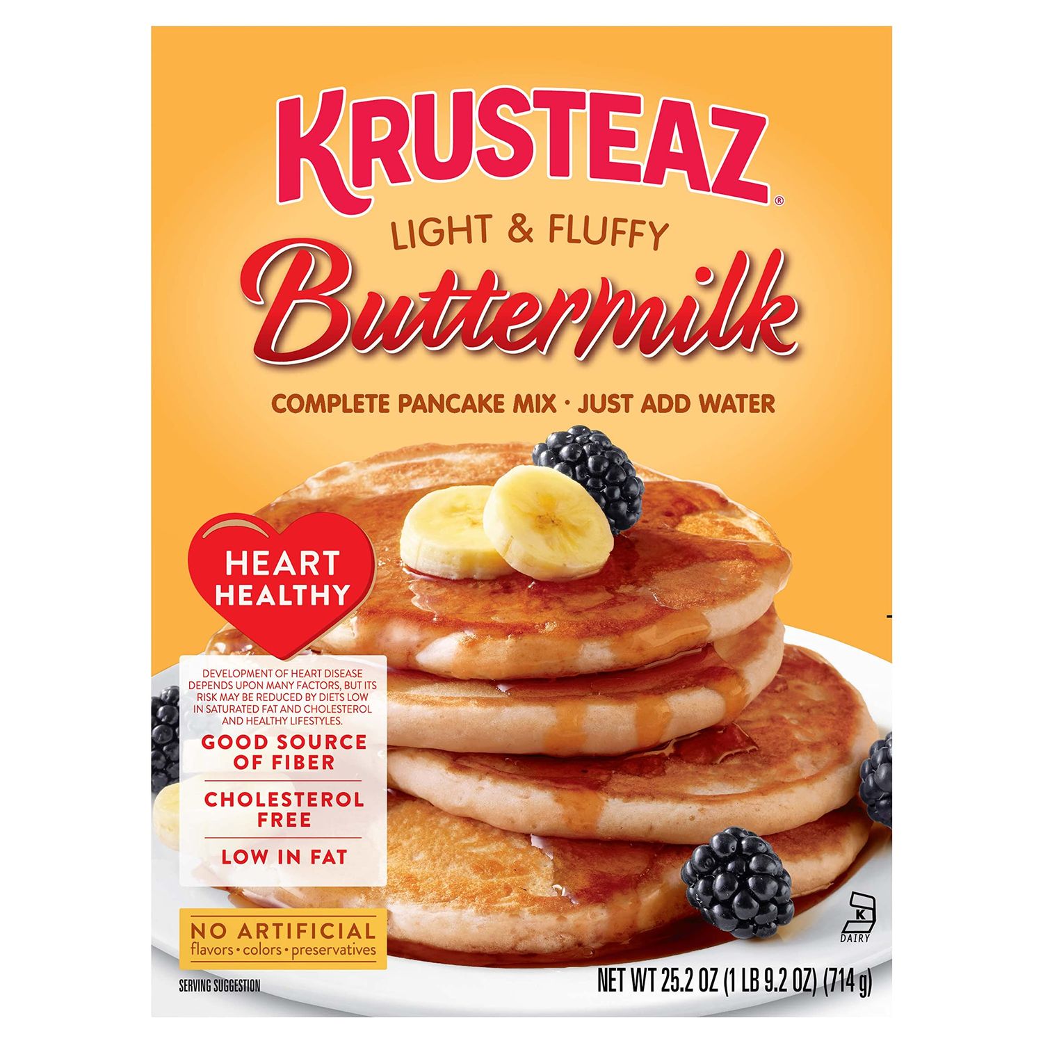 Krusteaz Heart Healthy Pancake, 25.2 Oz