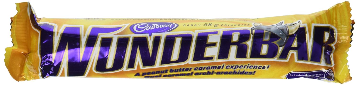 Wunderbar 24 Bars Cadbury Creamy Peanut Butter Light Rice Crisps and Chewy Caramel All Smothered in a Rich Creamy Milk Chocolate From Canada