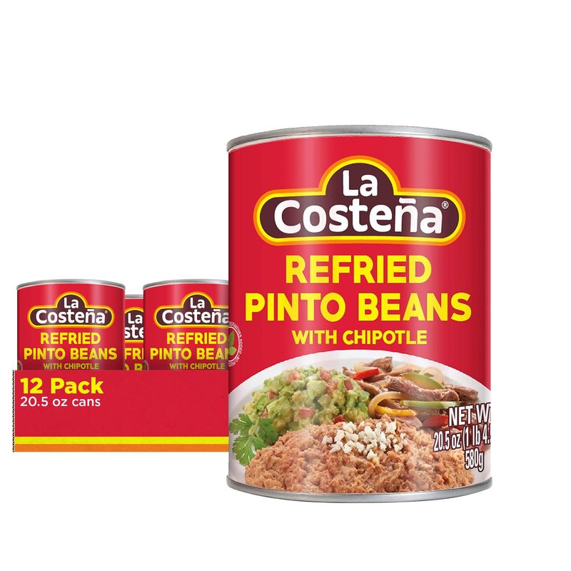 La Costea Refried Pinto Beans with Chipotle 20.5 oz s (12-Pack)