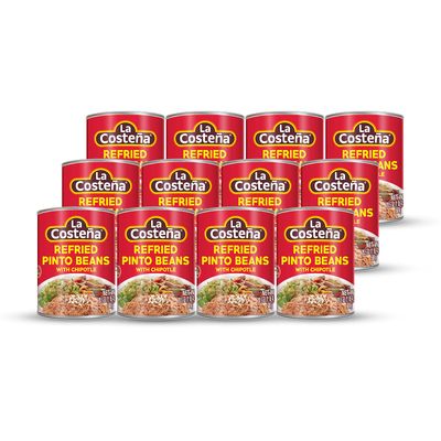 La Costea Refried Pinto Beans with Chipotle 20.5 oz s (12-Pack)