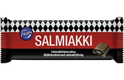 20 Bars x 100g of Fazer Salmiakki - Original - Finnish - Classic - Milk Chocolate with Salty Licorice filling