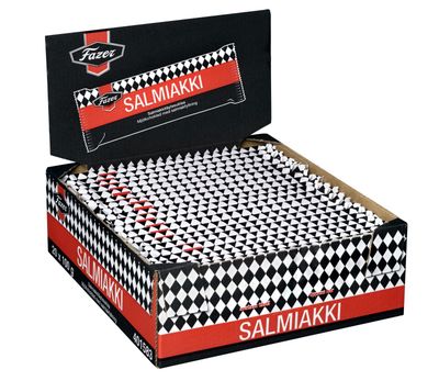 20 Bars x 100g of Fazer Salmiakki - Original - Finnish - Classic - Milk Chocolate with Salty Licorice filling