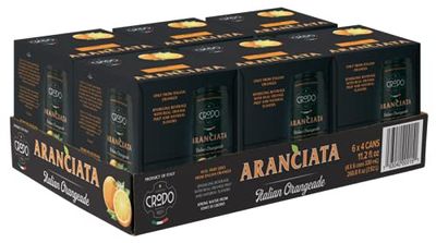Fonti Di Crodo Aranciata, Italian Sparkling Orangeade, 11.2 Oz. Cans (Pack of 24)