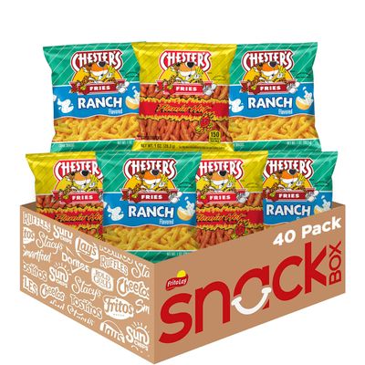 Chesters Fries, Hot &amp; Ranch Flavored Variety Pack (Pack of 40)