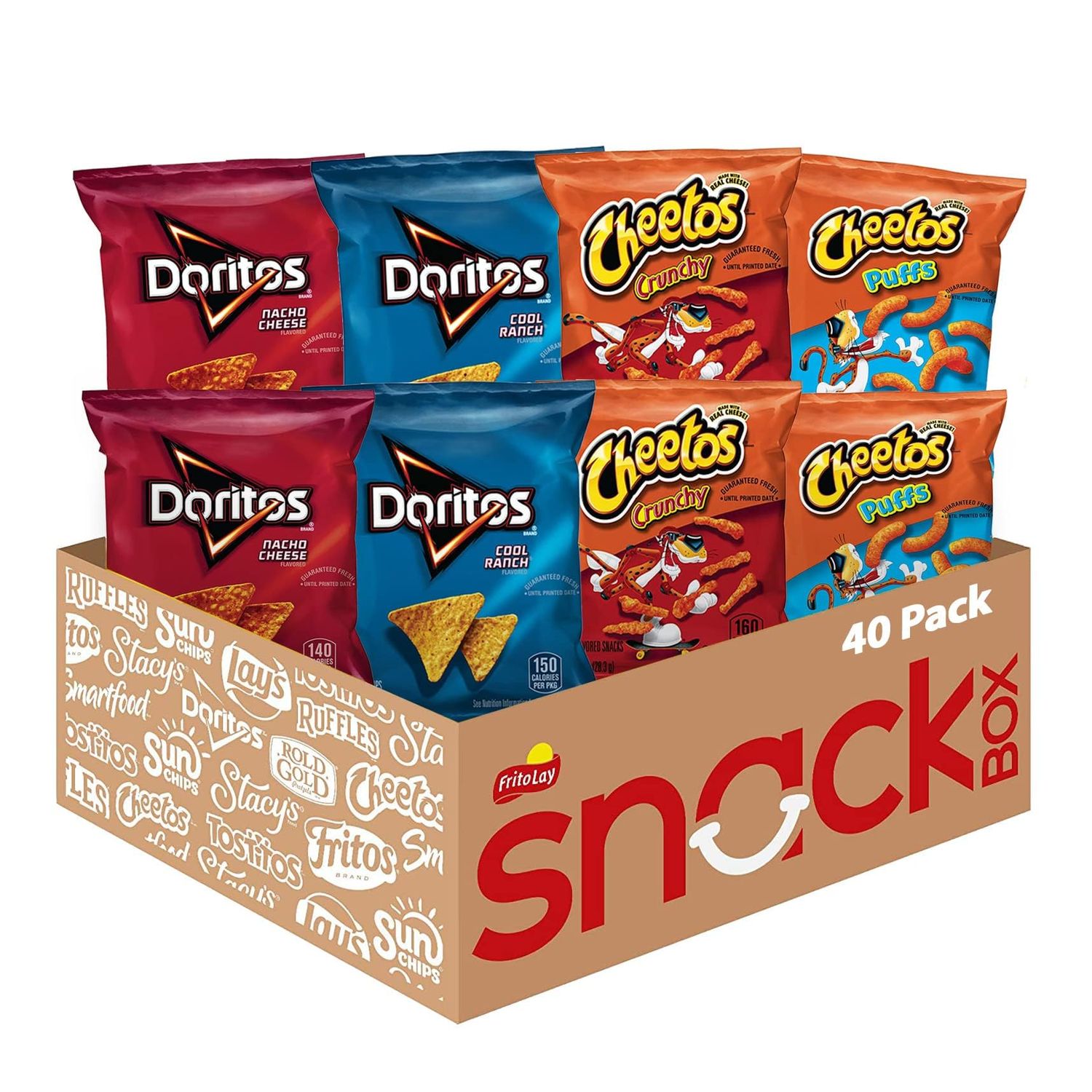 Frito Lay Doritos &amp; Cheetos Mix Variety Pack, (Pack of 40)