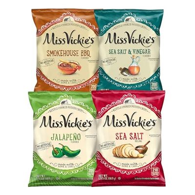 Miss Vickie&#39;s Kettle Cooked Potato Chips, Variety Pack, 1.375 Ounce (Pack of 28)