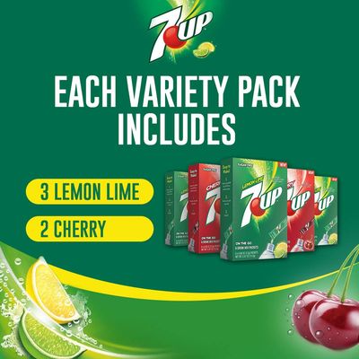 7-UP Powder Drink Mix - Sugar Free &amp; Delicious (Variety, 30 Sticks)