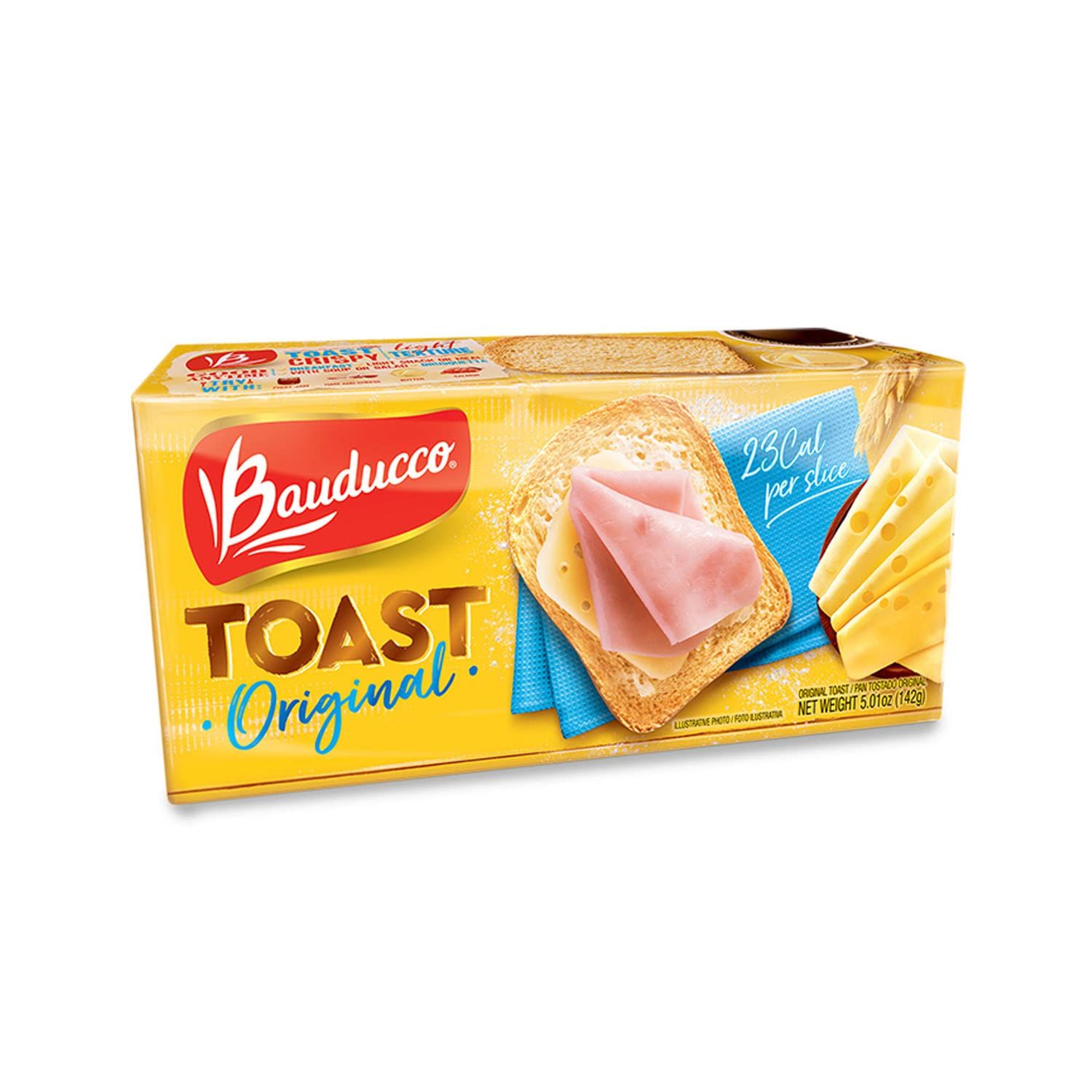 Bauducco Original Toast - Delicious, Light &amp; Crispy Toasted Bread - Ready-to-Eat Breakfast Toast &amp; Sandwich Bread - No Artificial Flavors - 5.01 oz (Pack of 1)