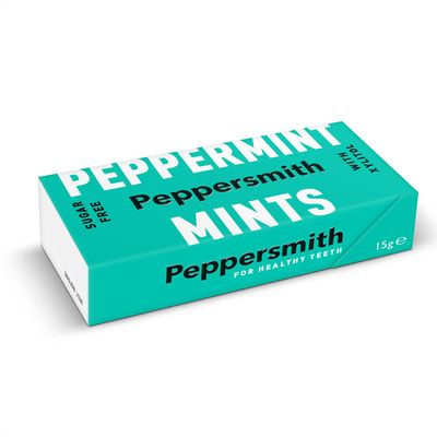 Peppersmith 100% Xylitol Mints, Fine English Peppermint, 25 Mints 15 g (Pack of 12, Total 300 Mints)