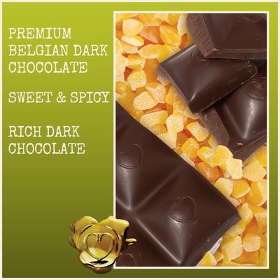 Chocolove Ginger Dark Chocolate Bars | 65% Cocoa | Infused with Crystalized Ginger Bits | Crafted with Premium Belgian Chocolate | Non GMO, Rainforest Alliance Certified, 3.2oz Bar (12 Pack)