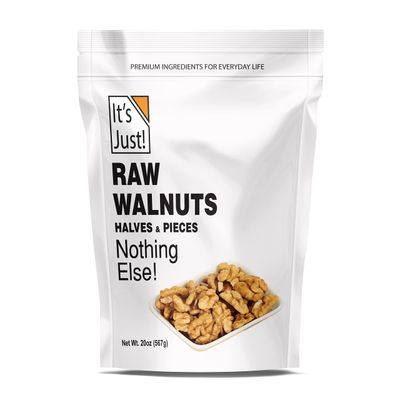 It&#39;s Just - Raw Walnuts, Premium Quality, California Grown, Made in USA, 20oz (1.25lb), Unsalted, Halves &amp; Pieces