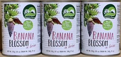 KC Commerce Nature&#39;s Charm Banana Blossom In Brine 18oz By KC Commerce (Pack of 3)