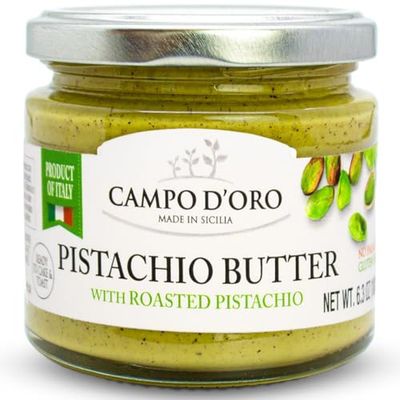 Pistachio Nut Butter 635 oz 180g Sweet Sicilian Pistachio Cream Spread Spreadable Pistachios from Sicily Italy No Palm Oil Campo DOro