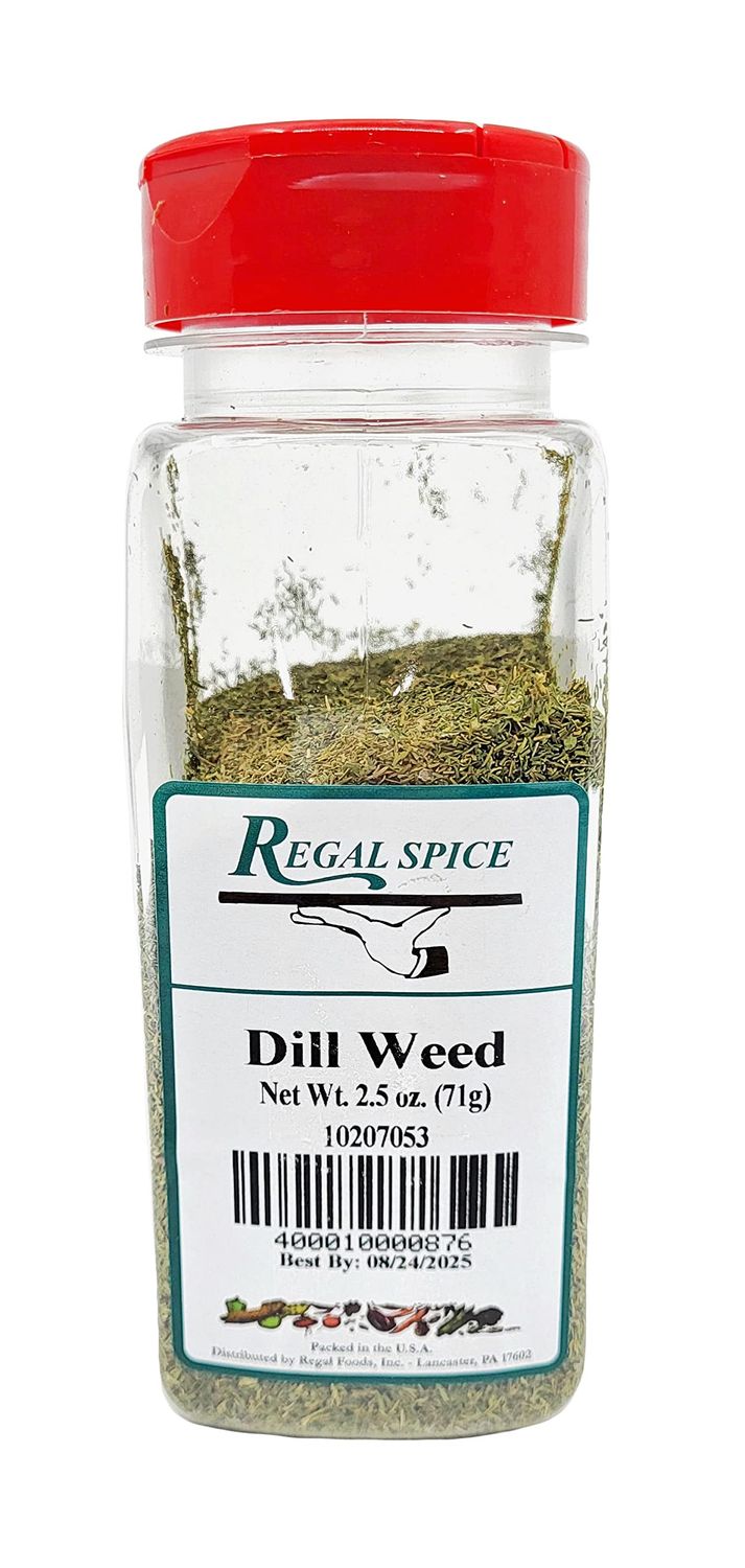 Regal Dill Weed Spice - Chopped Dill Herb to Add Pungent and Slightly Sweet Flavor to Your Dishes (Dry Dill Weed 2.5 oz Container for Cooking and Seasoning Needs)