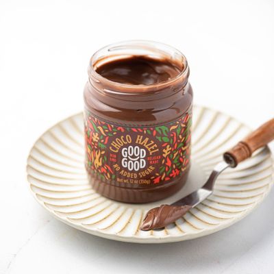 GOOD GOOD No Added Sugar Belgian Choco Hazel Spread - Chocolate Spread with Natural Sweeteners - Gluten Free - Vegetarian Friendly - 12oz / 350g (Pack of 2)