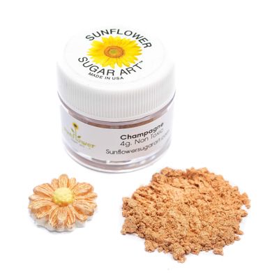 Champagne Edible Luster Dust | 6 Grams Food Grade Cake Dust Shimmer Powdered, Edible Metallic Powder Food Coloring for Cake Decorating, Chocolates, Fondant, Drinks, Painting, Vegan