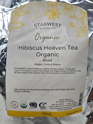 Hibiscus Heaven Tea Organic, 1 lb