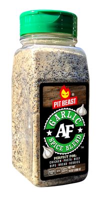 Pit Beast Garlic Awesome Flavor - Garlic, Salt, and Pepper BBQ Rub Seasoning | ALL PURPOSE EXTREME GARLIC FLAVOR SPICE BLEND | Chicken, Pasta, Veggies, Dips, Bread, Beef, Pork | 14oz.