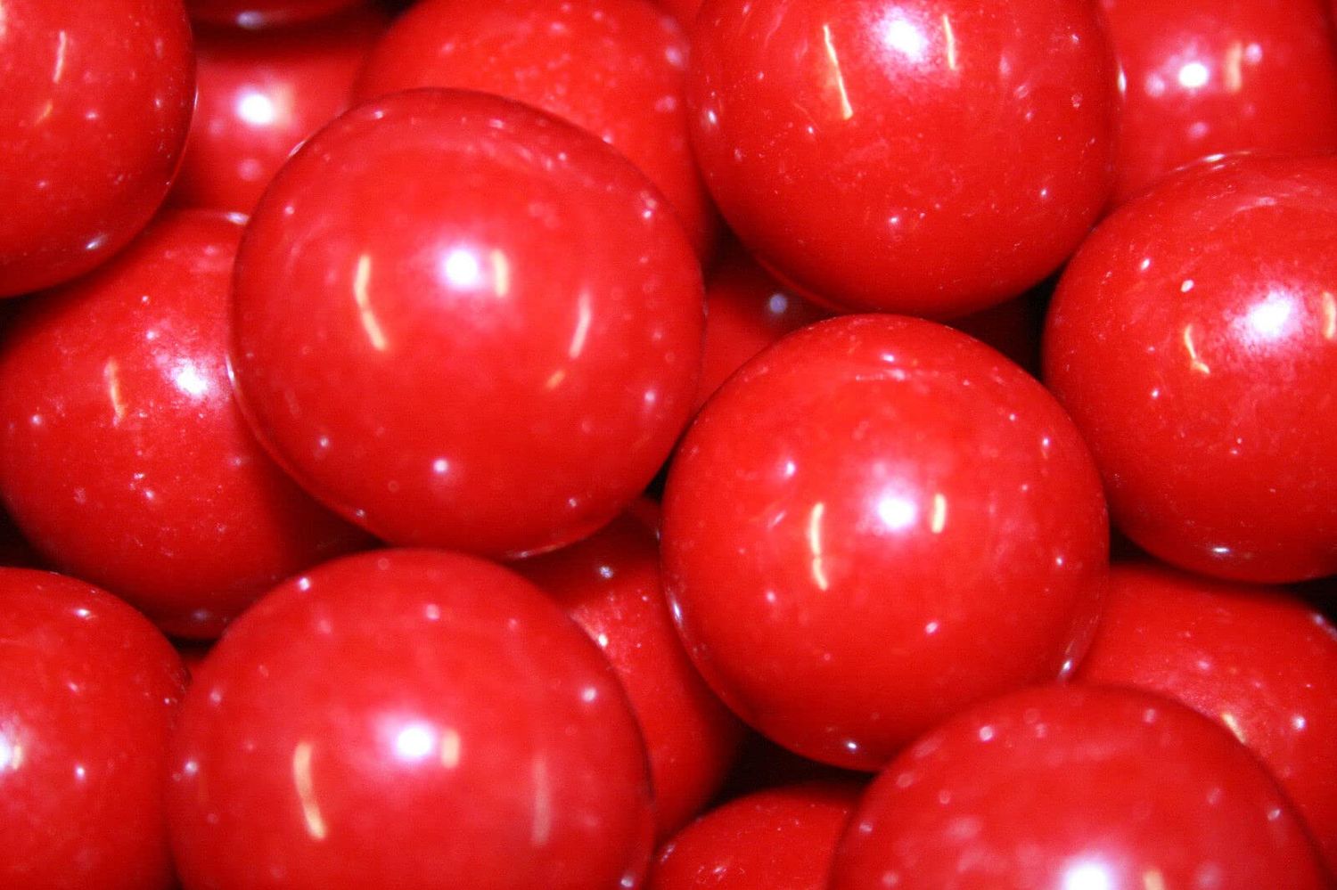 Bayside Candy 1 Large Gumballs - Colored Gumball Collection - Gumball Machine - Shimmer and Solid Colors (Red Gumballs 1 Large, 1LB)