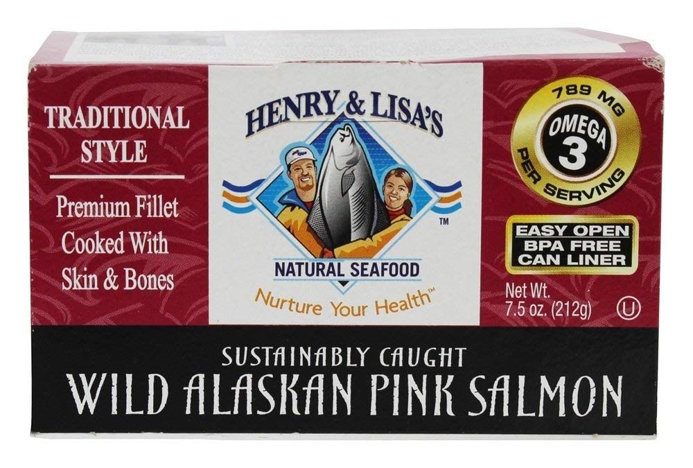 HENRY &amp; LISAS Wild Alaskan Pink Salmon, 7.5 OZ