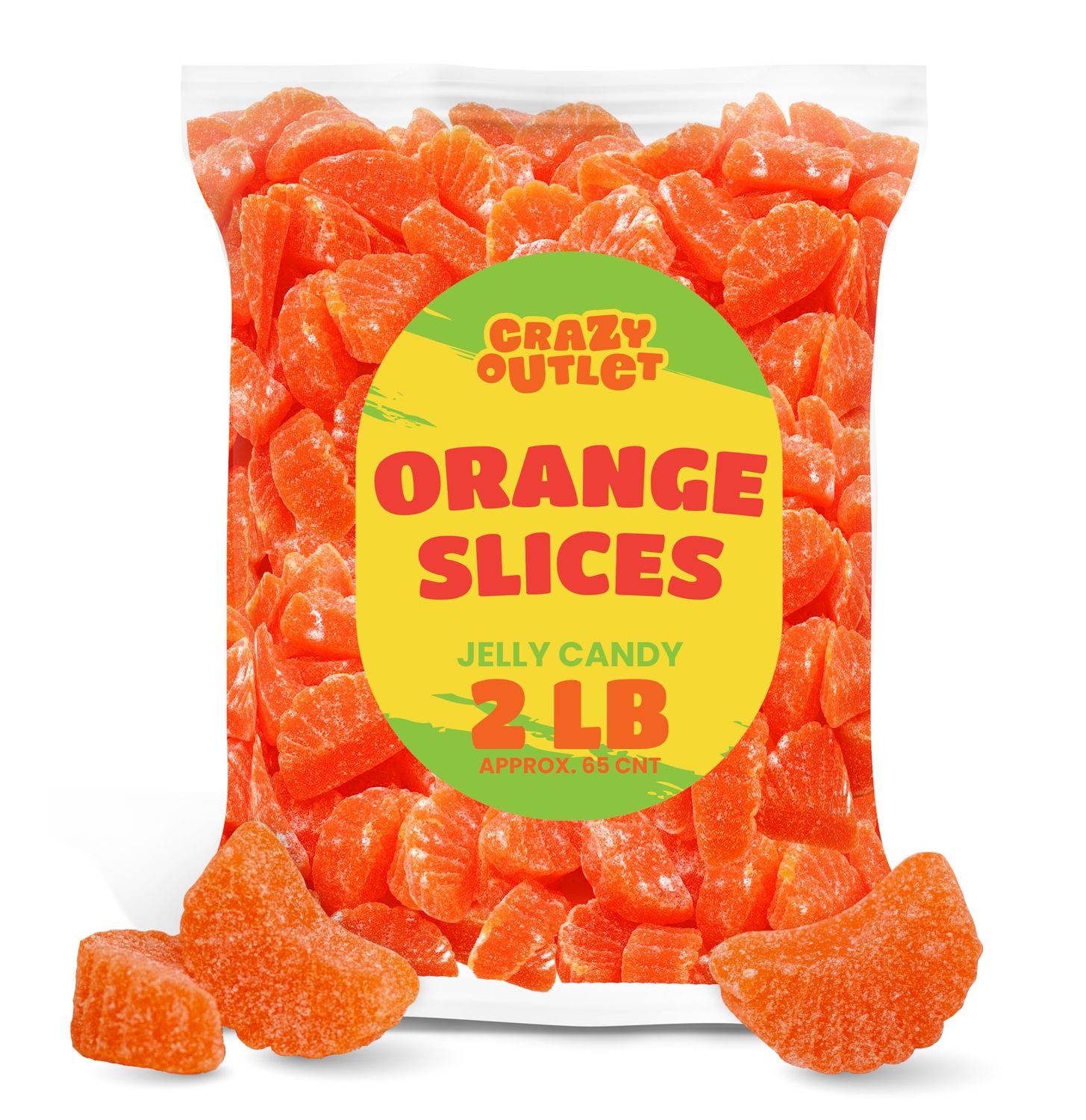 Orange Slices Jelly Candy - Bulk Pack 2 Pounds - Old-Fashioned Sweets