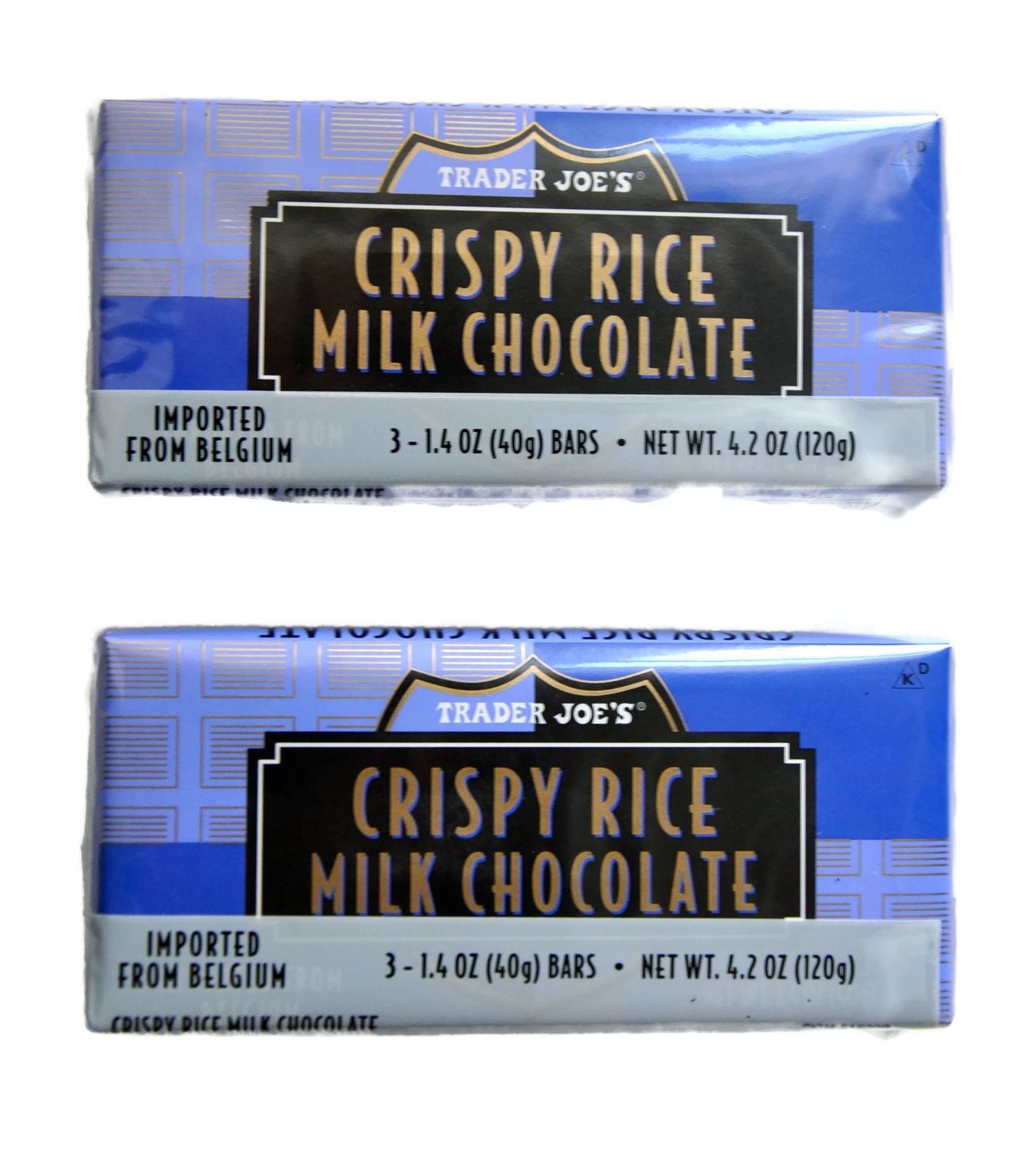 Trader Joe&#39;s Belgian Crispy Rice Milk Chocolate, 1.4 oz Bars (2 Packs of 3)