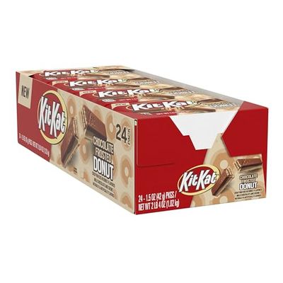 KIT KAT Chocolate Donut Flavored Wafer Candy Bars, 1.5 oz (24 Count)