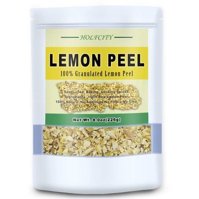 Natural Lemon Peel Granules, 100% Pure Lemon Peel Zest for Herb Tea and Spice, 8.0oz(226g)