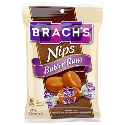 Butter Rum Nips Candies Peg, 3.25 Ounce, Pack of 3