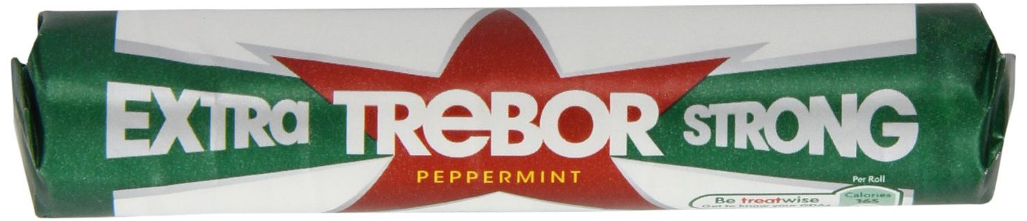 Trebor Extra Strong Mint Roll (Pack of 20)