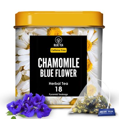 BLUE TEA - Hibiscus Iced Tea (36 Tea Bags) | REFRESHING DETOX | Herbal Tea - Flower Based -Caffeine Free - Gluten-free - GMO-free - sugar-free - Natural Ingredients | Eco-Conscious Zipper Pouch