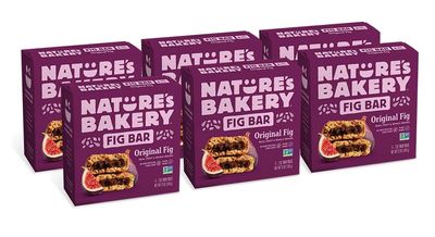 Natures Bakery Whole Wheat Fig Bars, Original Fig, Real Fruit, Vegan, Non-GMO, Snack bar, 6 boxes with 6 twin packs (36 twin packs)