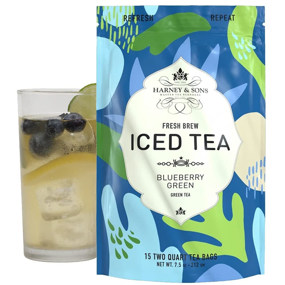 Harney &amp; Sons Green Iced Tea, Fresh, Brews up to 30 quarts, Blueberry, 15 Count