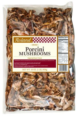 Roland Foods Dried Porcini Mushrooms, Specialty Imported Food, 1-Pound Bag