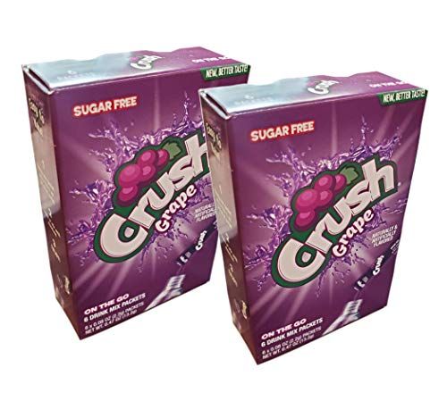 Crush Grape Caffeine/Sugar Free Hydrating On-the-Go Drink Mix Packets - 2 Pk (12 ct)