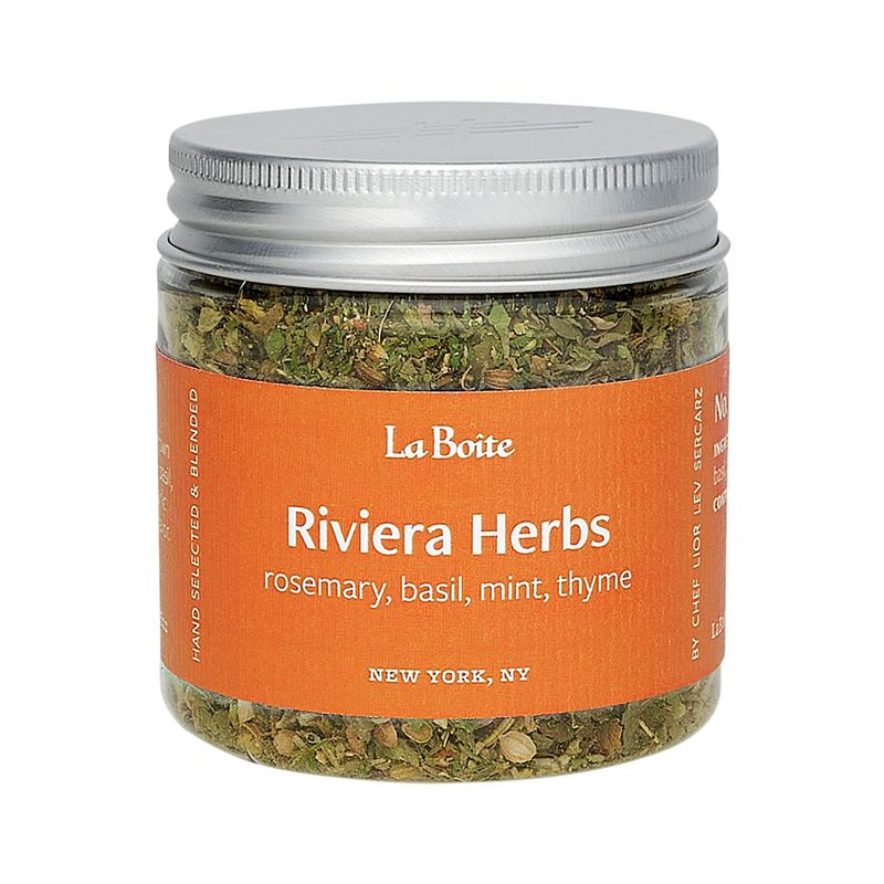 La Boite - RIVIERA HERBS, Spice Blend rosemary, basil, mint, thyme - Great for grilling, roasting, sauces, pasta, vegetables, Mediterranean dishes - 1.25 oz.