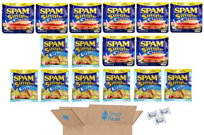 Spam Singles Snack Peak Variety Gift Box (16 packages) - Original and Lite