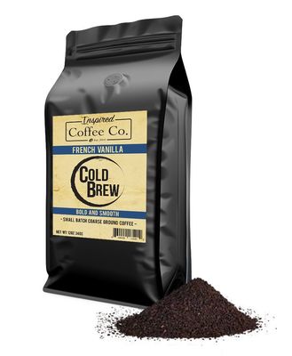 French Vanilla - Flavored Cold Brew Coffee Grounds - Inspired Coffee Co