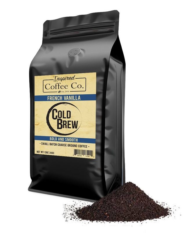 French Vanilla - Flavored Cold Brew Coffee Grounds - Inspired Coffee Co