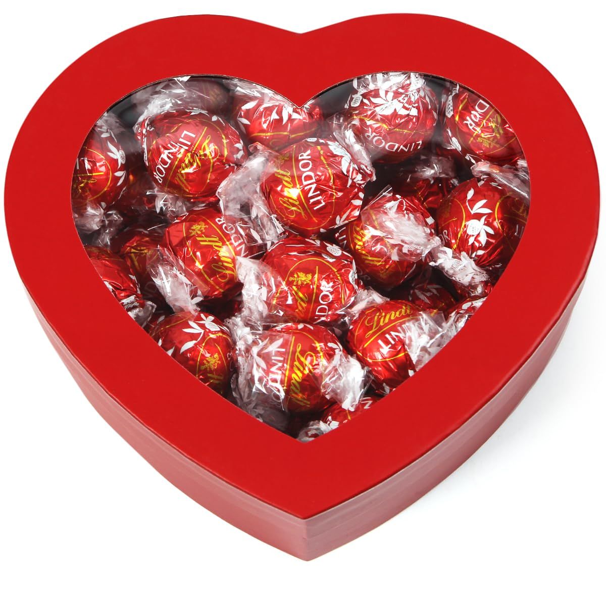 Milk Chocolate Candy Heart Gift Box for Special Present - Individually Wrapped Chocolate Gourmet Truffles Chocolate Candy for Friends and Loved Ones (17 count, Milk Chocolate)