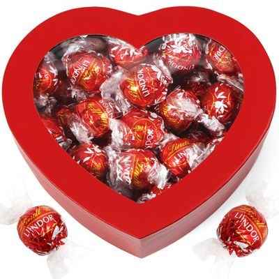 Milk Chocolate Candy Heart Gift Box for Special Present - Individually Wrapped Chocolate Gourmet Truffles Chocolate Candy for Friends and Loved Ones (17 count, Milk Chocolate)