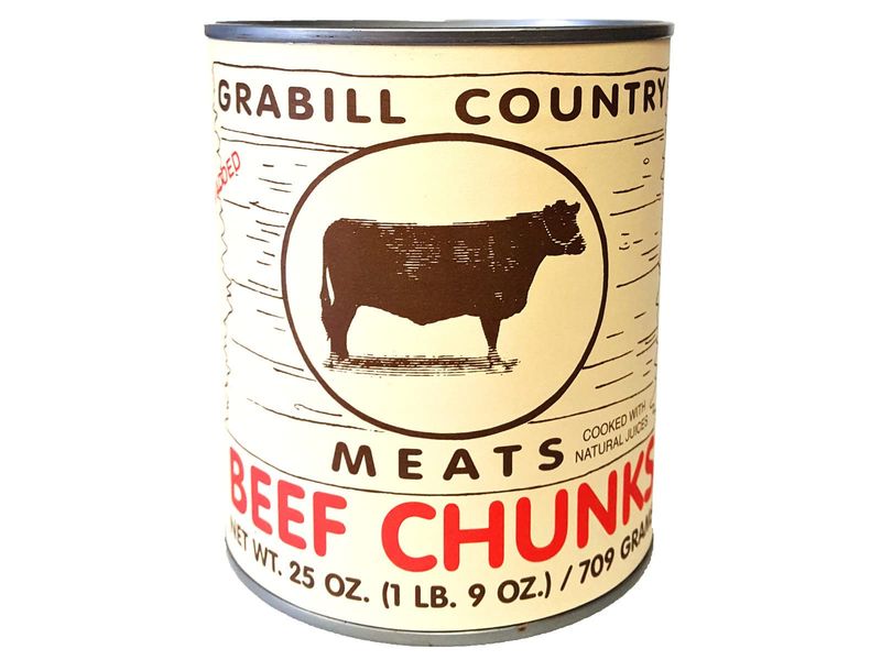 Grabill Country Meats Canned Beef Chunks, Favorite Amish Food, 25 Oz.