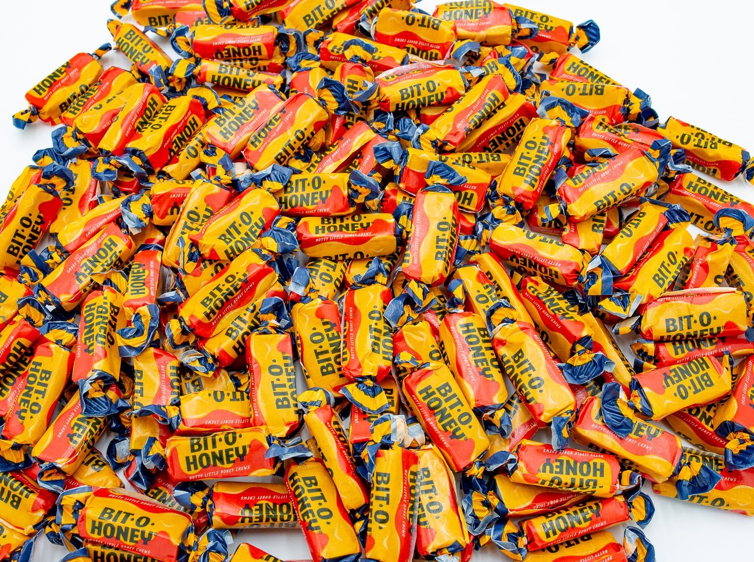BIT-O-HONEY Candy 5 lb - Bulk Bag, Retro Taffy, Honey &amp; Almond Flavor, Soft Chewy, Individually Wrapped